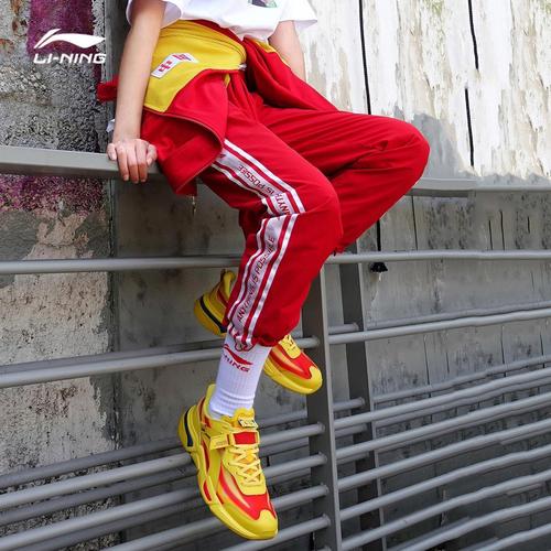 中国李宁 纽约时装周走秀款 男子篮球系列运动长裤  aykn371