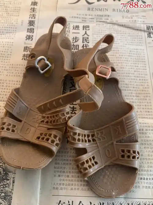 怀旧收藏90年代儿童凉鞋