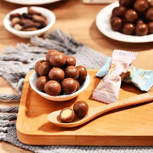 麦丽素巧克力球散装500g巧克力豆麦丽素年货婚庆喜糖怀旧零食批发