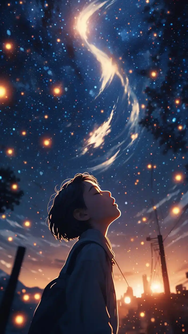 手机锁屏星空壁纸图片90梦幻星辰触手可及