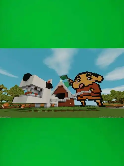 迷你世界:狗蛋牵着狗挑衅二狗子