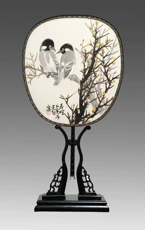 花鸟画家孟建超扇面画欣赏