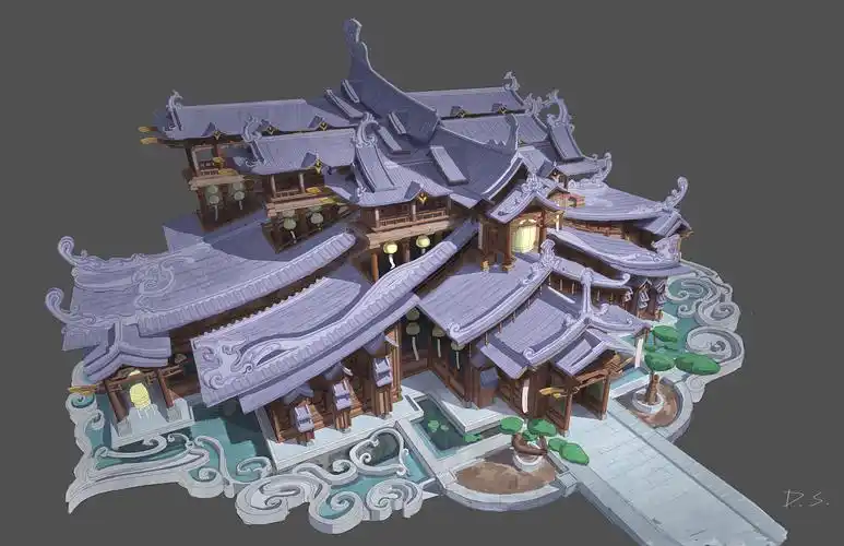 中古建筑|插画|游戏原画|逗沙_dssss - 原创作品 - 站酷 (zcool)