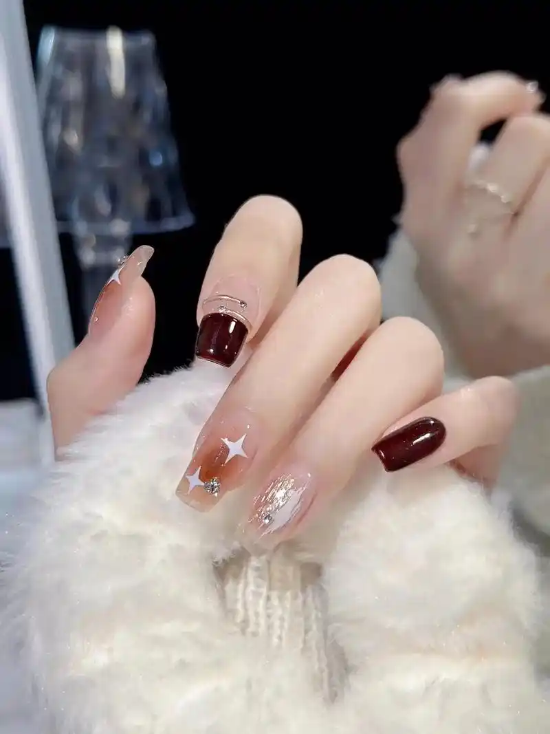 显白美甲.wanx0531 半贴甲片77造型随便选77饰品随便贴 - 抖音