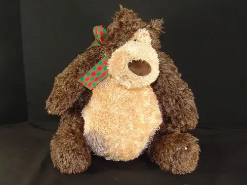 gund fat pot belly christmas bear stuffed animal marley