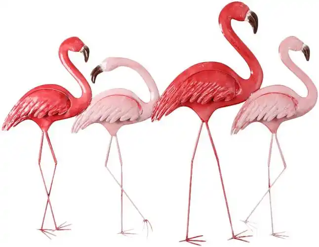 北欧火烈鸟客厅壁饰沙发背景ins创意家居墙饰玄关立体铁艺壁挂件