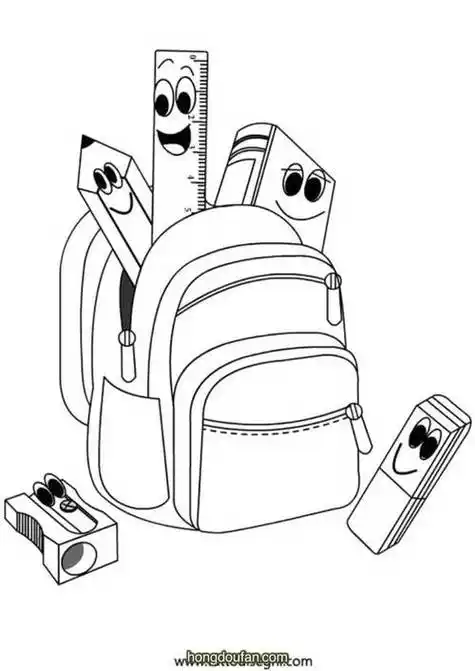 画书包的简笔画卡通书包简笔画图片学生书包的简笔画画法教程【彩】