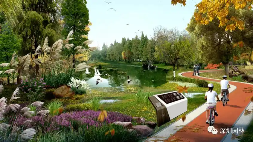 深圳园林设计作品九江芳兰湖湿地公园