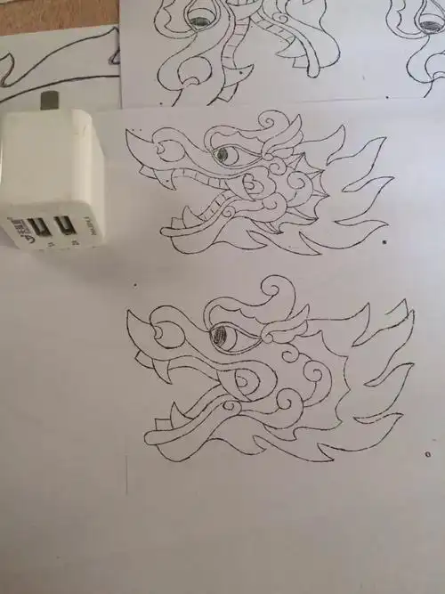 广府传统龙船配件,龙头龙尾雕刻