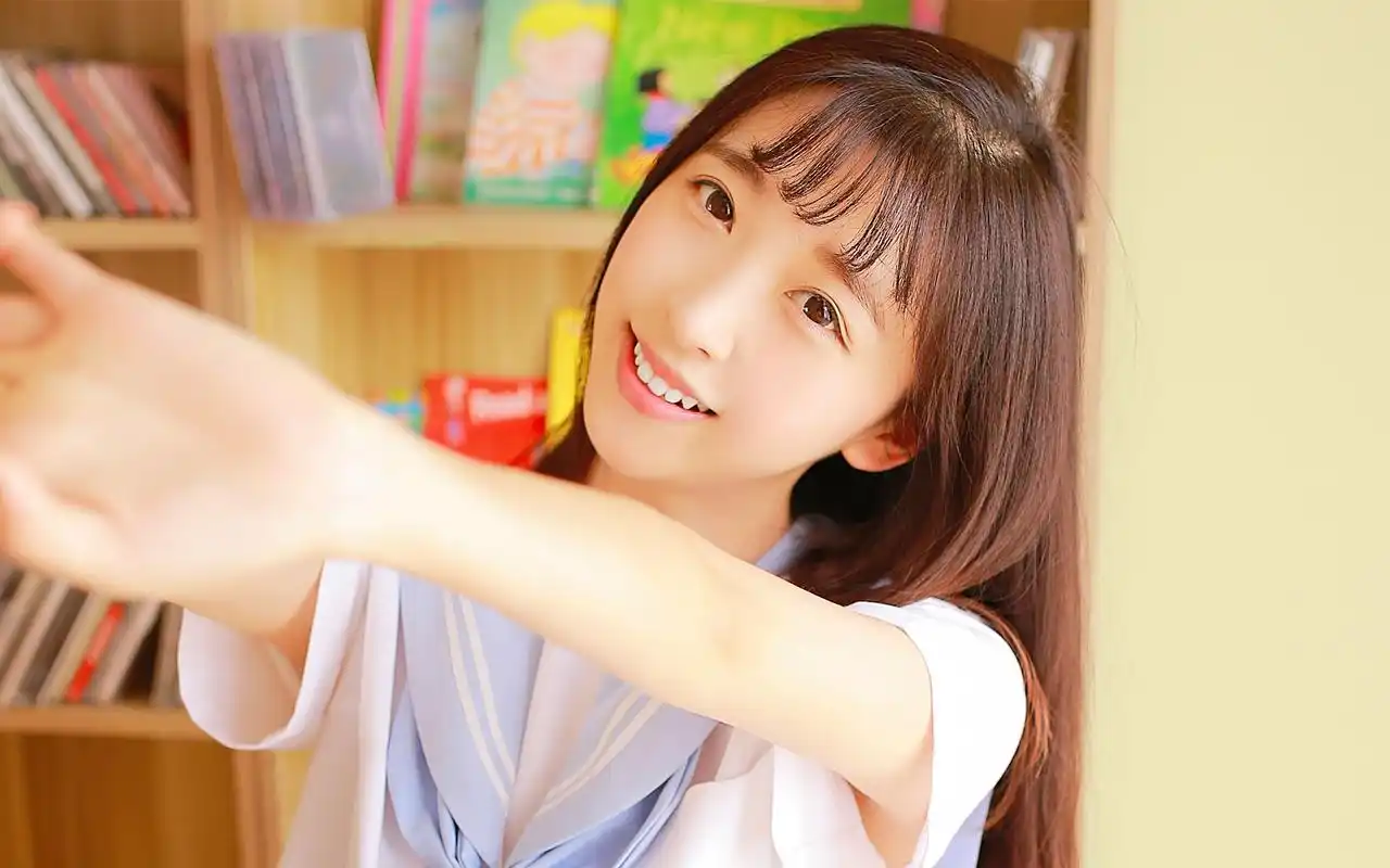 jk制服美女清新性感私房写真图片壁纸