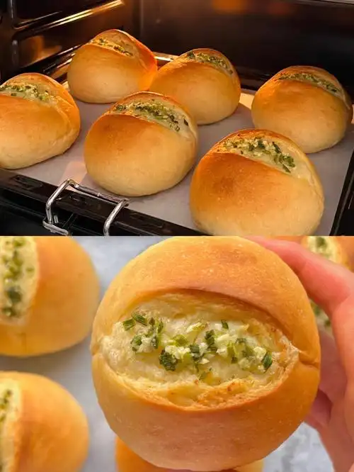 有空气炸锅或烤箱的快去做这个蒜香小面包60