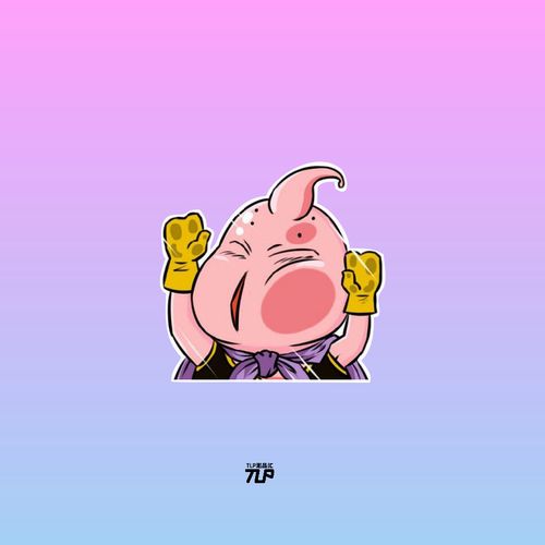 tlp反光车贴日本动漫七龙珠魔人布欧贴脸玻璃行李箱汽车装饰贴