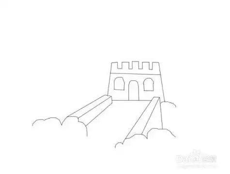 城墙的简笔画