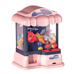 鲁咔贝卡(lucbek)迷你欢乐抓娃娃机儿童玩具小型夹公仔娃娃机投币游戏