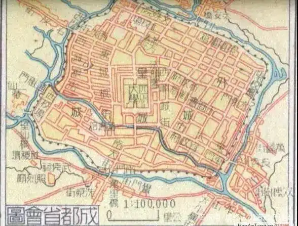 解放初期的成都地图