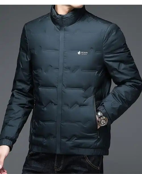 奥早高端品牌轻薄羽绒服男短款秋冬季新款立领白鸭绒保暖上衣加厚爸爸