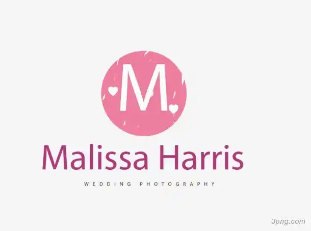 粉色花卉小清新logo