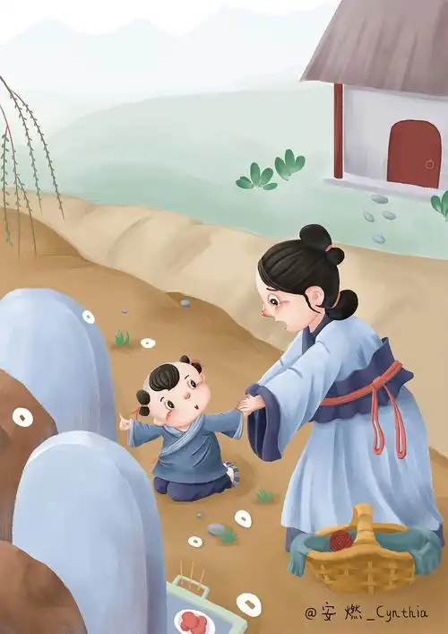 孟母三迁 儿童插画|插画|儿童插画|小燃_cynthia - 原创作品 - 站酷