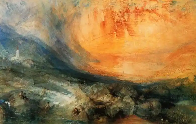 turner)是19世纪著名英国浪漫主义画家他擅长油画,水彩笔下的暴风雨