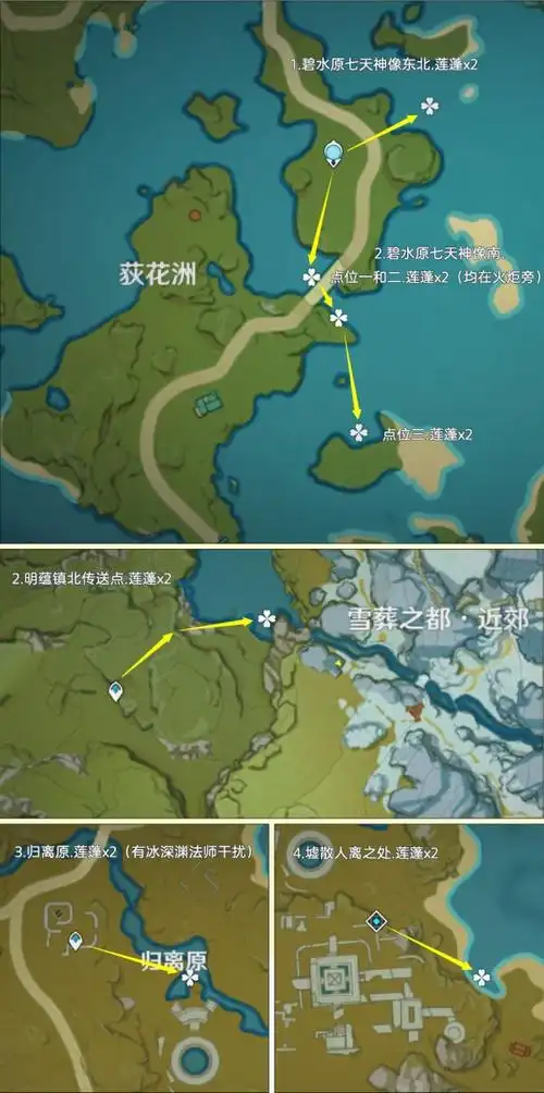 原神莲蓬怎么获得原神莲蓬采集地点位置路线攻略