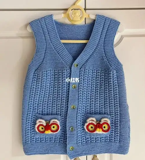 纯手工编织宝宝马甲