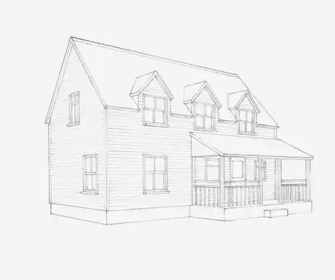 素描素描简笔画房子