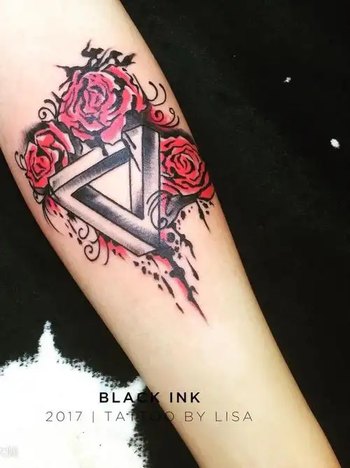 小臂内侧花_纹身图案手稿图片_祝宇倩的纹身作品集