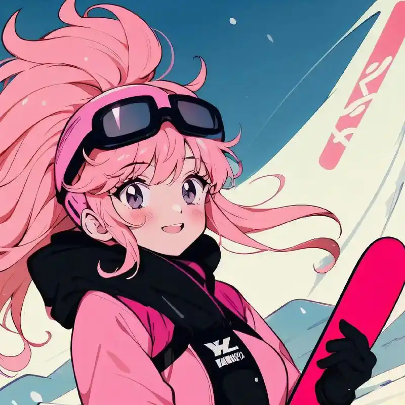 7915#优质头像 #动漫情头 #情侣头像 #滑雪女孩 - 抖音