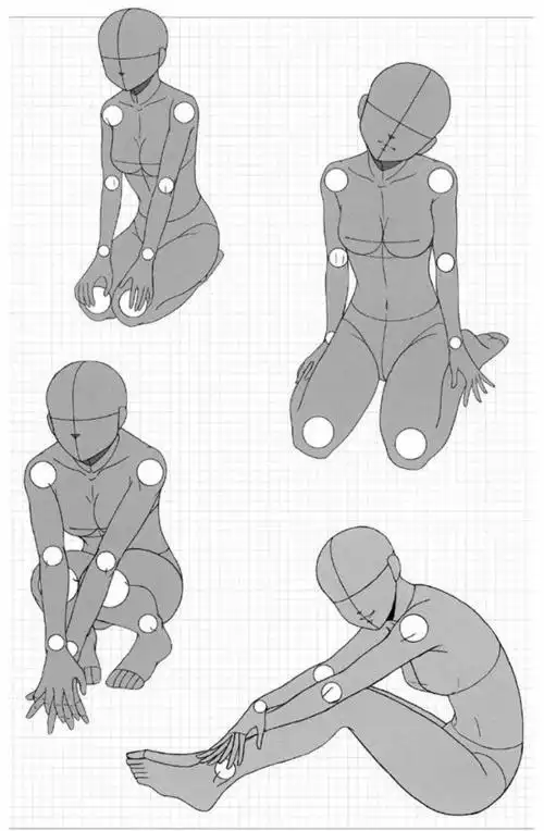 各种人物坐姿的绘画教程_动漫