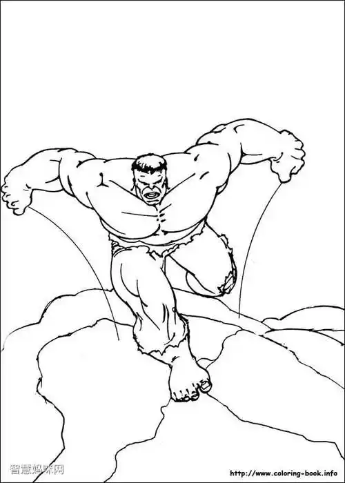 绿巨人填色图片