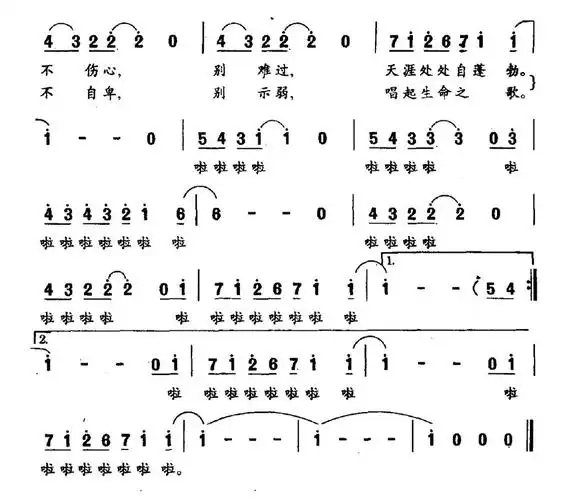 野百合简谱(图2)