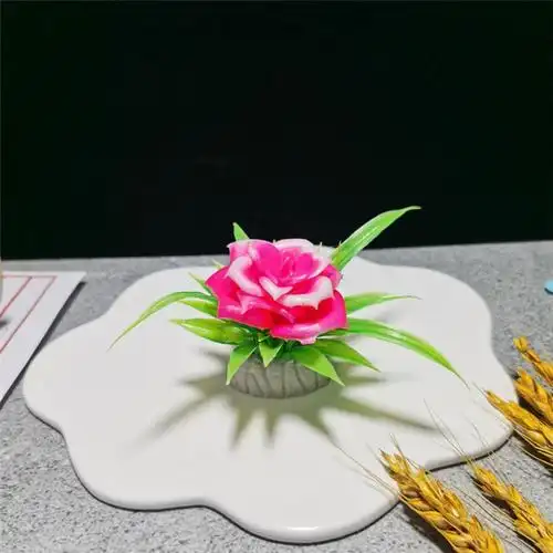 酒店冷菜品摆盘装饰花草 盘饰寿司刺身拼盘创意盘头点缀仿真小花