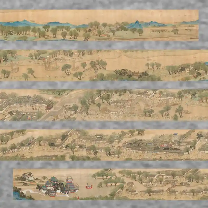 明仇英清明上河图11高清复刻