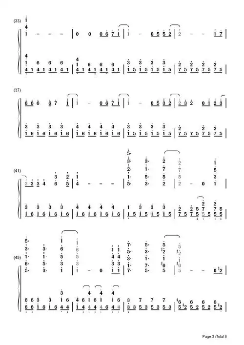 let it go简谱 完整版-动画冰雪奇缘主题曲3