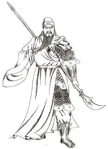 关羽个人介绍简笔画