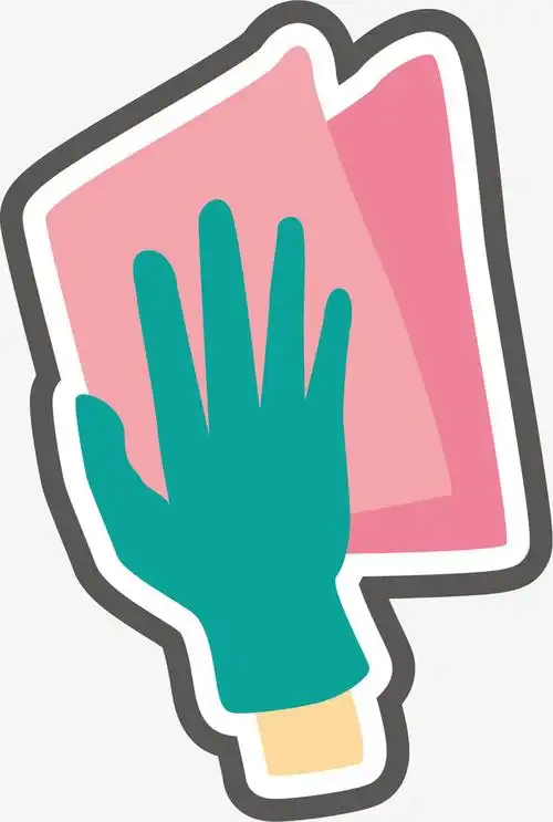 阴影矢量3d卡通抹布