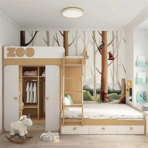 联一家具不是所有高低床都能设计出衣帽间