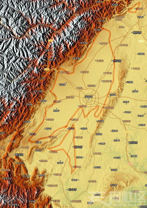 大家比较认可的成都平原范围是