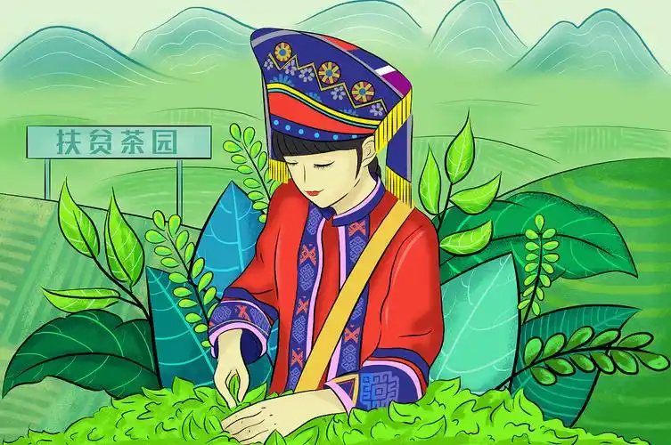 瑶家扶贫茶园|插画|创作习作|k莫菲子 - 原创作品 - 站酷 (zcool)