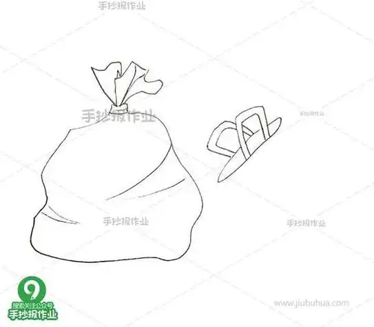 不可回收垃圾简笔画的果皮果皮