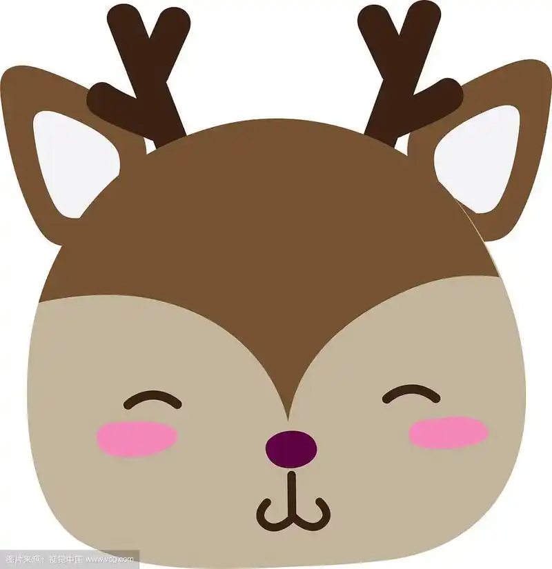 彩色害羞的鹿头野生动物