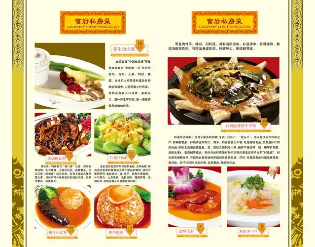 13菜谱册全鱼宴 私房菜菜谱 餐馆菜单