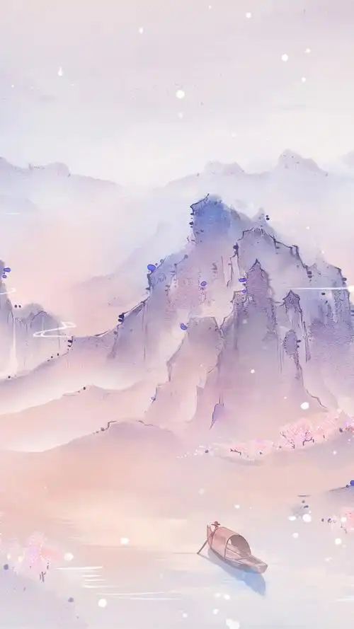 古风背景壁纸底图水彩