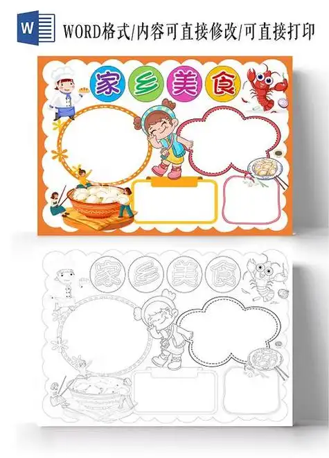 杭州美食海报教程(杭州美食小报模板)