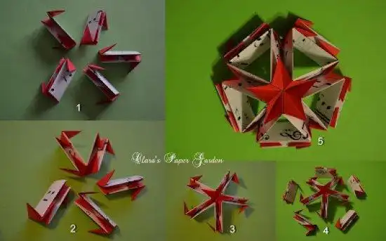 十二角流星球折纸 手工折纸大全-普车都