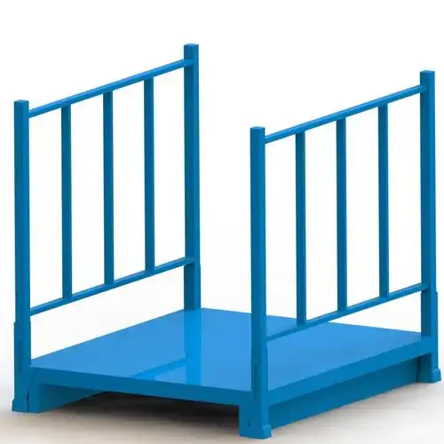 折叠堆垛架 可上货架围栏托盘 金属托盘