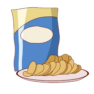 精致的卡通薯片插画