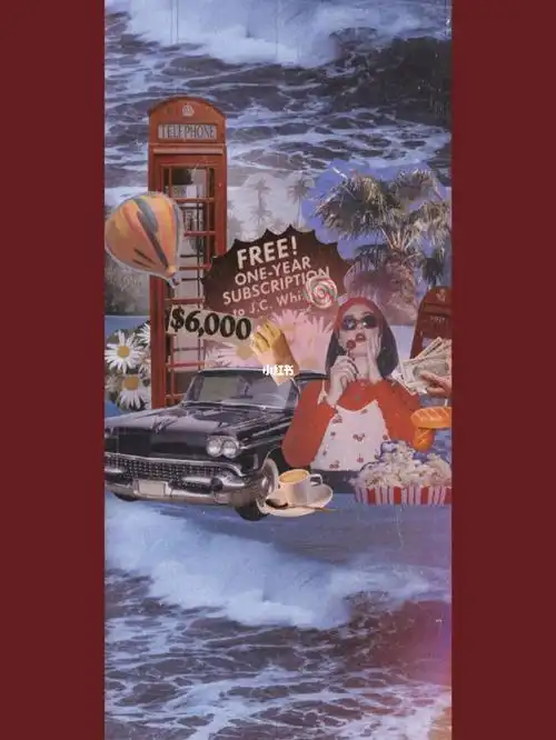 分享之前做的两张拼贴~~#自制壁纸  #复古拼贴  #手机壁纸