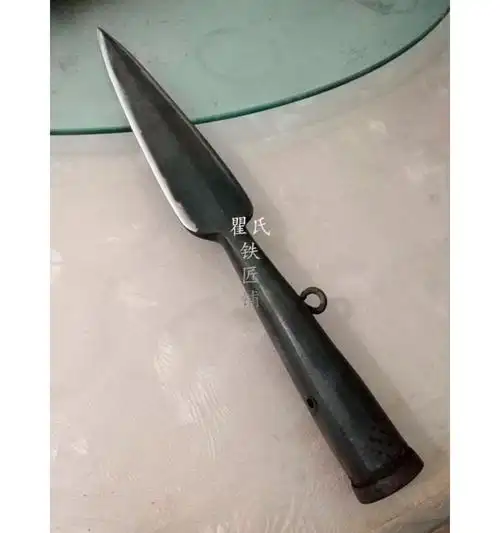 长枪头 带环 红缨枪 霸王枪 燕尾枪 手工一体锻打 武术器械材
