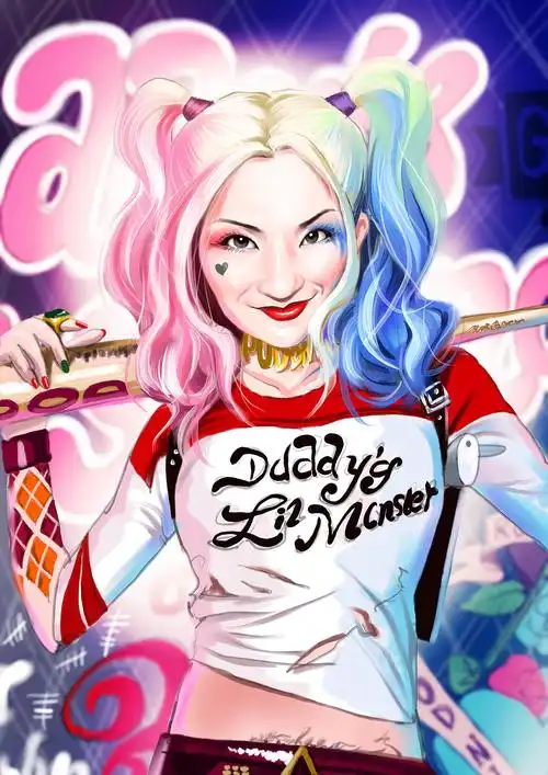 给老婆画张画像!改版小丑女哈莉·奎茵!